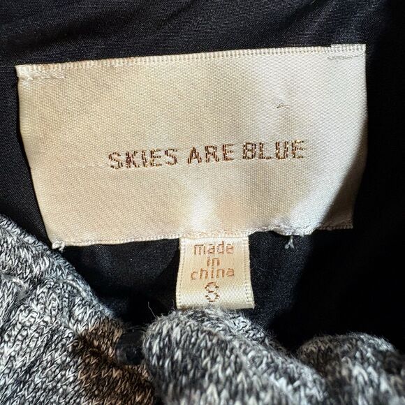 Skies Are Blue Vest Womens S Gray Quilted Snap Front Cozy Boho Layered Look - Picture 5 of 10